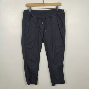 Lululemon Street To Studio Crop Pants Womens‎ Large No Liner Drawstring Black